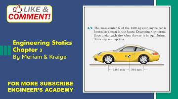 Engineering Statics | 3/2 | Equilibrium in Two Dimension | Chapter 3 | 6th Edition
