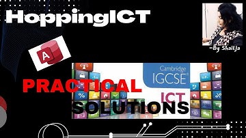 2021 MAY/JUNE, DATAMANIPULATION, PART-1, PAPER21 #IGCSE  #ICT #PASTPAPER #CAMBRIDGE #MSACCESS