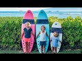 1ST DAY OF SURF SCHOOL Part 1 with 7 YR Old Dorothy and 5 YR Old Manilla. The Ultimate Surf Routine.