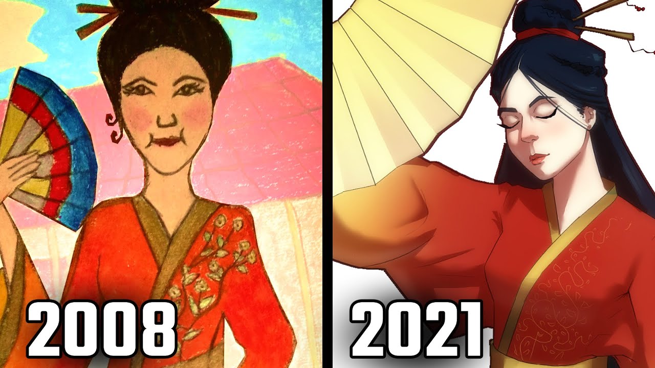 Becoming an Artist in under 10 Minutes | My Art Journey & Redrawing Old ...
