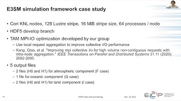 Improving HDF5 write performance with log-based storage layout – Kaiyuan Hou, Northwestern Univ