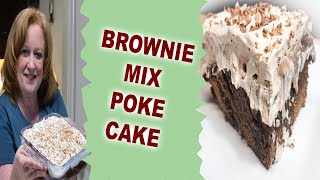 Brownie mix poke cake with pudding ...