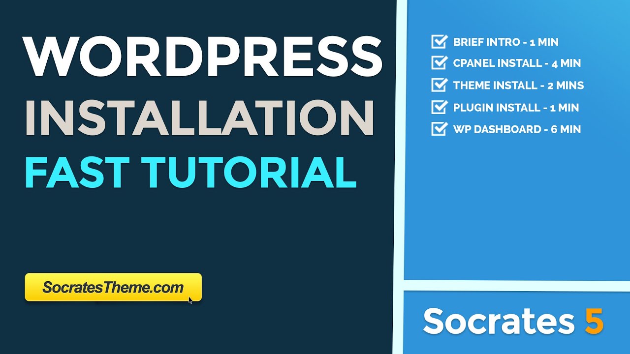 Wordpress Installation - Really Fast Tutorial - Watch First - YouTube