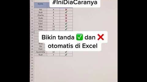 Bikin Tanda Centang dan Silang di Excel