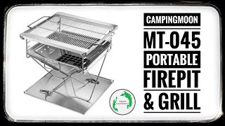 Campingmoon Portable Firepit & Grill (MT-045) Unboxing and Testing