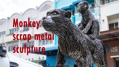 Monkey Scrap metal sculpture