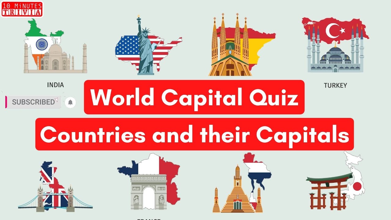 World Capital Quiz Countries and their Capitals YouTube