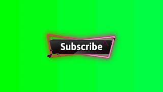 Green screen subscribe button new style copyright Free Update