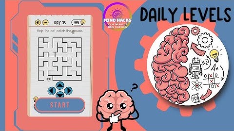 Brain Test Daily Challenge 35 - Help the cat catch the mouse.