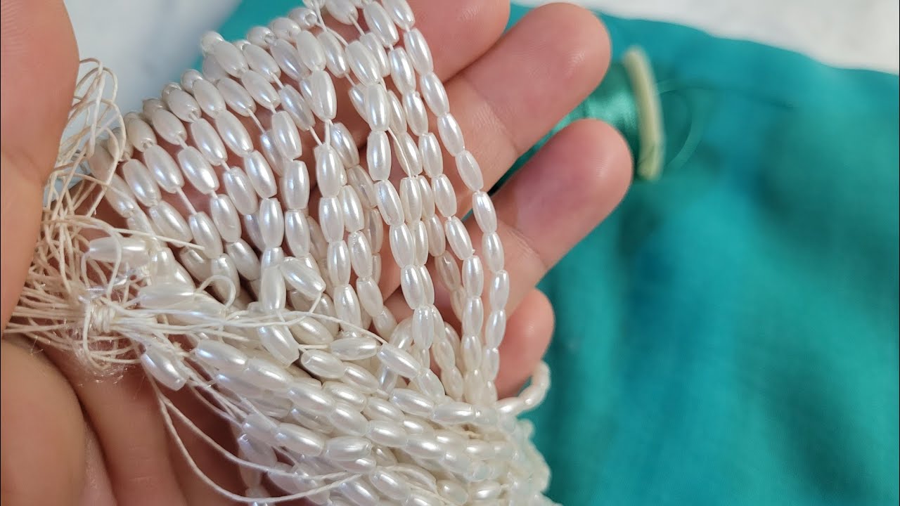 Arpa boncuklu tığ oyası modeli