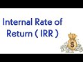 Internal Rate Of Return IRR معدل العائد الداخلي Internal Rate Of Return IRR معدل العائد الداخلي
