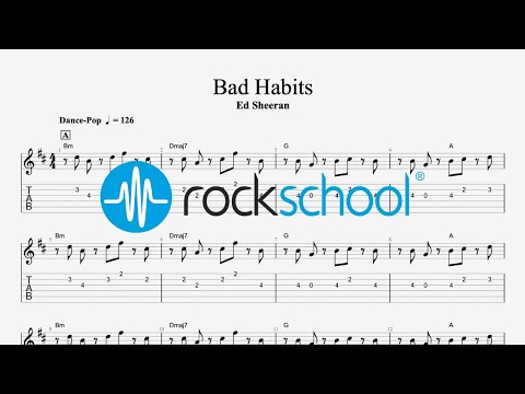 Bad Habits - Ed Sheeran Rockschool 2024 Electric Guitar Grade 2
