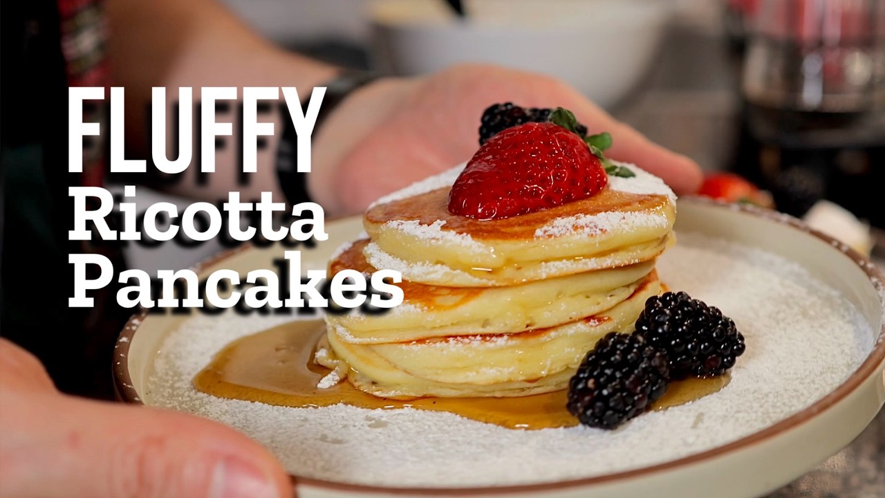 Fluffy Ricotta Pancakes with Yogurt & Lemon | Easy NYC Brunch at Home