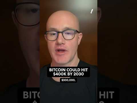 Coinbase CEO Brian Armstrong predicts bitcoin could hit $300,000 or $400,000 by 2030. 🚀