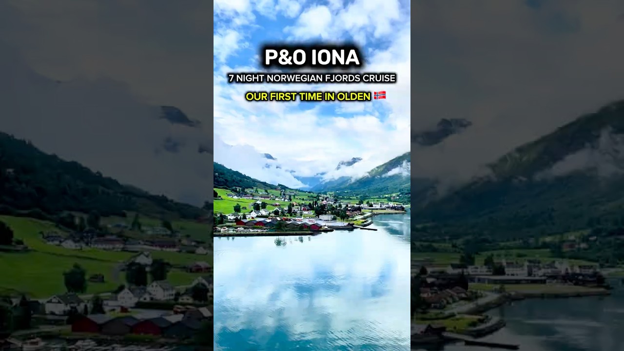 COME WITH US AS WE ARRIVE INTO OLDEN ON OUR P&O CRUISE 🇳🇴🚢 #olden #norway #pandocruises #travel