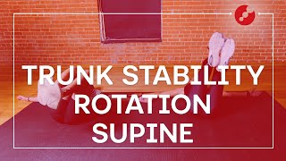 Trunk Stability Rotation Supine // TriDot Strength Drill Series