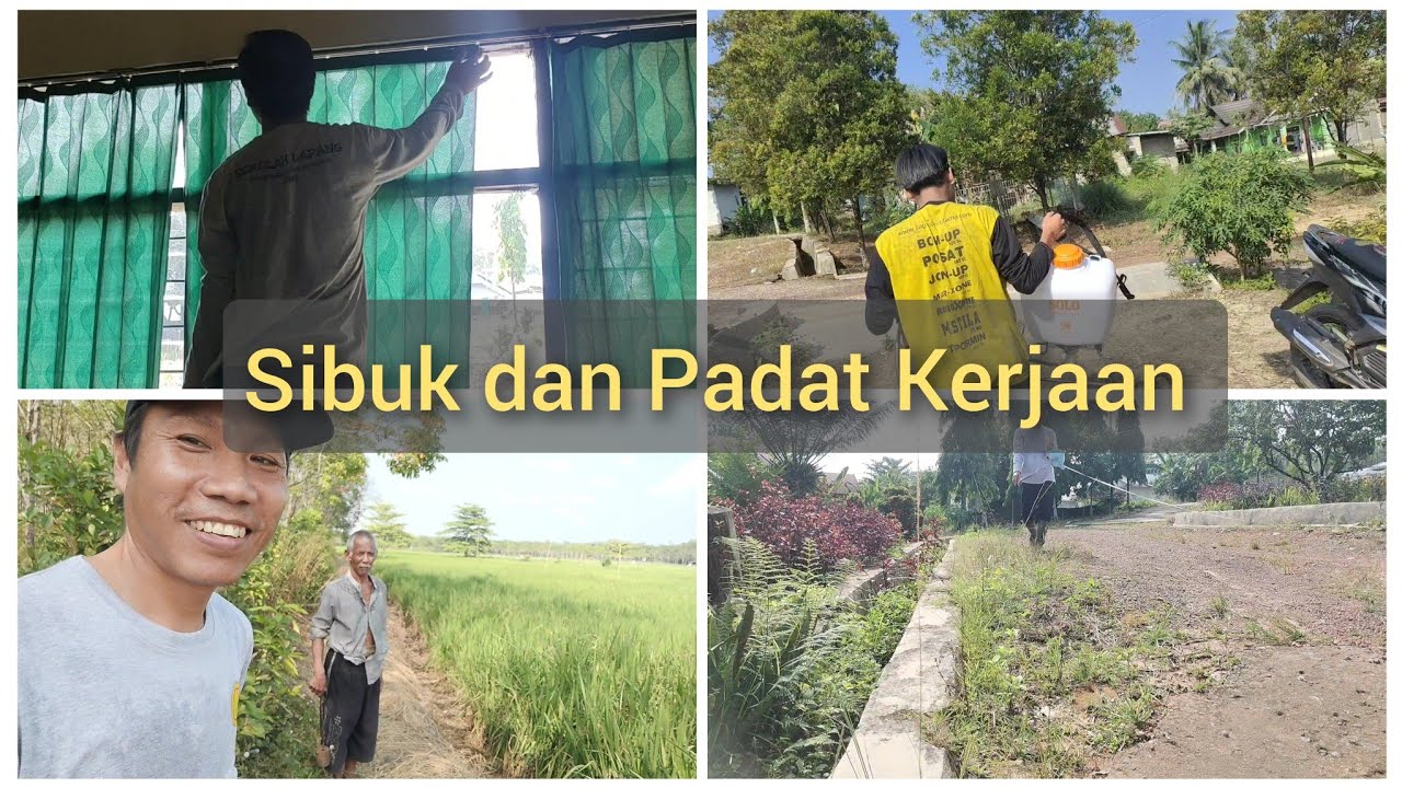 Semprot Rumput Jalan Pasang Horden, Kontrol lahan, Ukur Jalan dan Semprot Rumput - YouTube