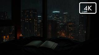 NO ADS☔Rainy Night in a Luxury NYC🌧️Rain Window Sounds & Warm Light | Deep Sleep & Relaxing