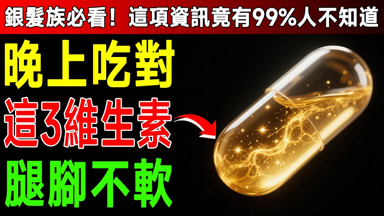 資深醫師警告：60歲後雙腿無力小心是神經萎縮！睡前吃這3種維生素，跌倒風險狂降？ #老人腿無力 #睡前吃維生素 #預防跌倒 #肌少症