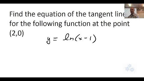 Calculus 30 8.4 # 5a Equation of Tangent line involving natural log derivative