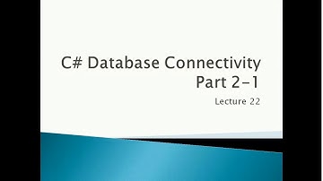 C# Database Connectivity Part 2 of 3, Connection string, Data Table In Urdu/Hindi