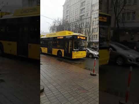 Троллейбус маршрут №38 в Киеве. 6.01.2021 г.
