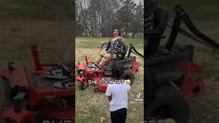 that lawnmower goes crazy 🤣😭 #shorts