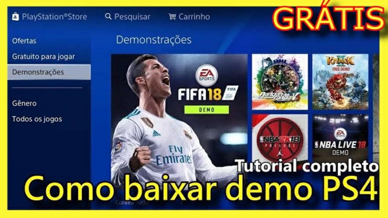 Como BAIXAR jogos Demonstrações no PS4 de graça pela PSN? 