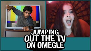 JUMPING OUT THE TV on OMEGLE