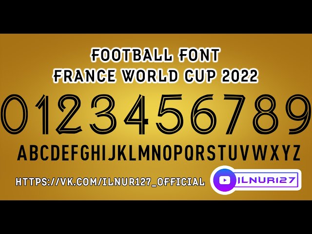 Font vector france home 2022 world cup font football sports style