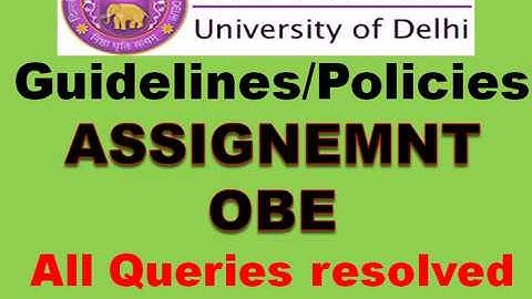 DU-SOL 1st & 2nd year Students promoted  Assignment Guidelines जारी  SOL NCWEB OBE  Final Year