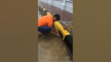 Remove Trash Clogged Culvert Drain #drain #unclog #remove #culvert #youtubeshorts