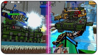 Tesla Tank & Napalm Tank - Pixel Gun 3D Clan Raid Test 17.0