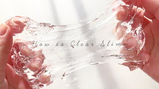 【DIY】私のクリアスライムの作り方☁️ How to make clear slime 【ASMR】❗概要欄必読