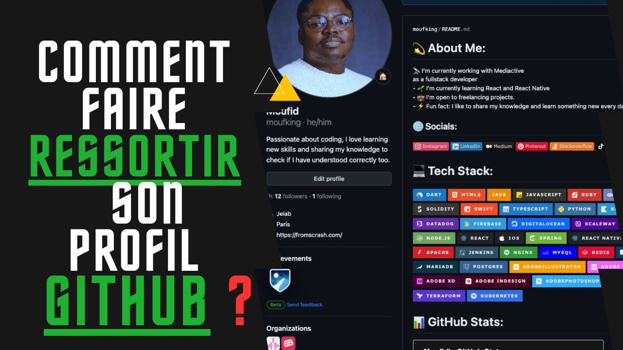 Comment j'ai fait ressortir mon profil GitHub ! - YouTube