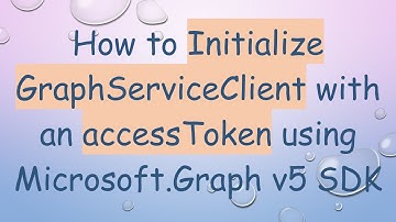 How to Initialize GraphServiceClient with an accessToken using Microsoft.Graph v5 SDK
