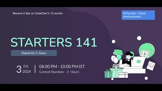 CodeChef Starters 141 Contest Explanation Python