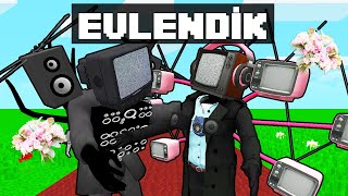 TİTAN TV MAN İLE TİTAN TV WOMAN EVLENDİ 💍 ÇILGIN DÜĞÜN YAPTIK 🔥 - Minecraft