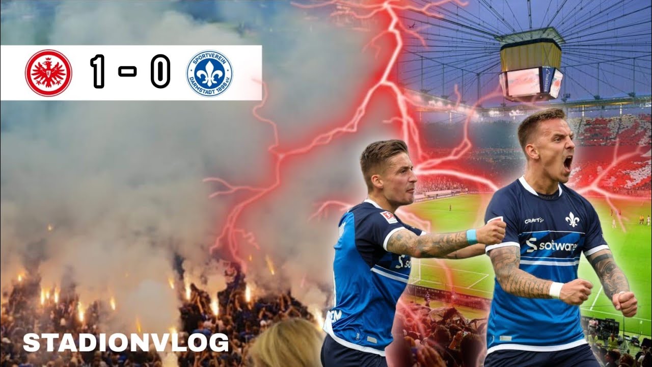 PYRO VON DARMSTADT🔥| HESSENDERBY STIMMUNG TOP | Eintracht Frankfurt vs SV Darmstadt 98 | Stadionvlog