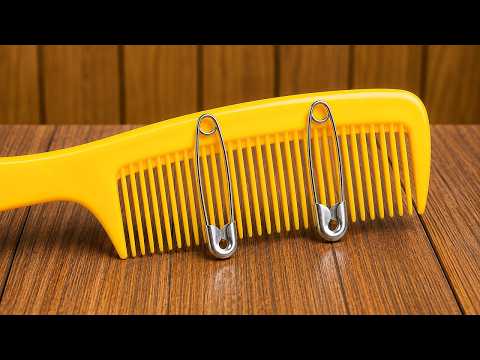 Why Didn’t I Know This! Put a Safety Pin in a Hair Comb and THIS Tool Works Like Magic!