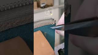 ASMR Stitching session in leathercraft.