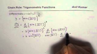 How to Apply Chain Rule to find Derivative of Trigonometric Function
