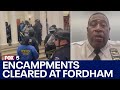 Nypd clears encampment inside fordham university