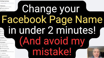 How to Change Your Facebook Page Name (Fast & Easy) 4K Video