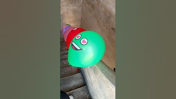 Challenge the staircase obstacle course and pop colorful balloons with your bare hands.