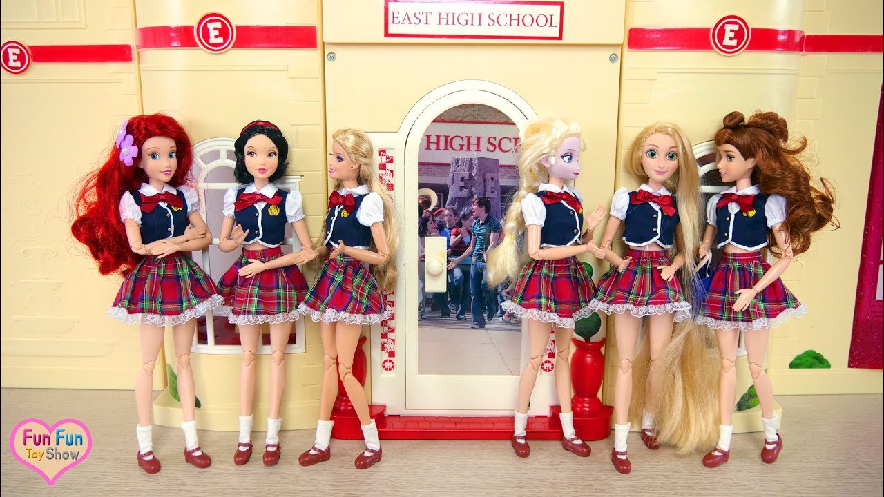 barbie doll go to school