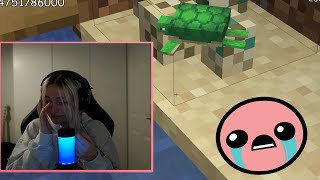 Nihachu cries because of the cute little turtle (Origins SMP)