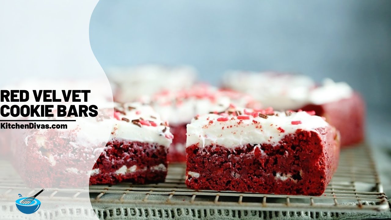 Red Velvet Cookie Bars 