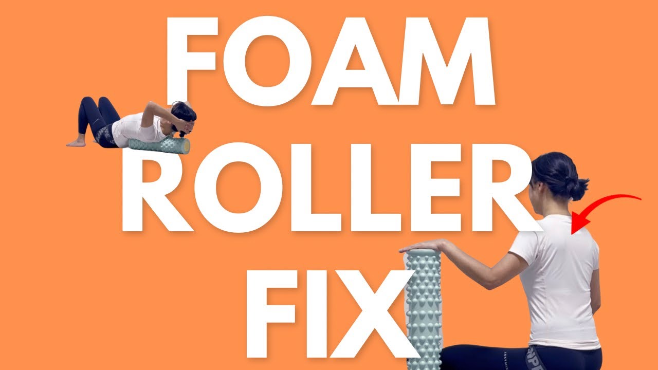 굽은 등, 말린 어깨 펴는 폼롤러 운동을 해봐요~(SNPE더블 폼롤러 사용)