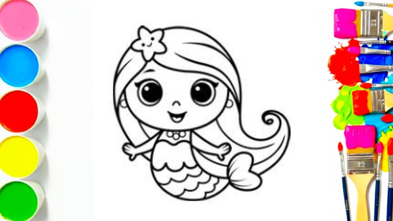 How to Draw a Cute Mermaid | Easy Step by Step 
